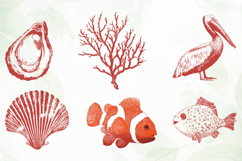 Red Ocean Animals Sublimation Product Image 2