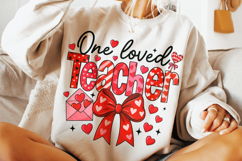 One Loved Teacher Valentine's Day PNG, Teacher Love PNG Product Image 1