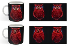Red Owl Mug sublimation design Product Image 3