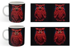 Red Owl Mug sublimation design Product Image 4