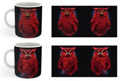 Red Owl Mug sublimation design Product Image 6