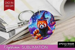 Red Panda Halloween Keychain PNG Cute Animal Keychain Product Image 1