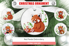 Ornament Red Panda Embroidery Product Image 1