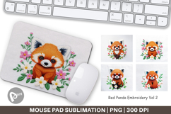 Mouse Pad Red Panda Embroidery Product Image 1