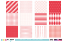 Red scrapbook paper bundle ideal for cardmaking and DIY projects