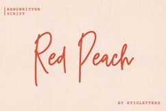 Red Peach Monoline Script Product Image 1