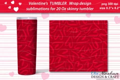  romantic ornaments for skinny 20 Oz Tumbler with hand drawn hearts for Valentine’s day, birthday, wedding, gift. 