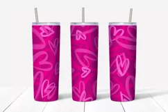  romantic ornaments for skinny 20 Oz Tumbler with hand drawn hearts for Valentine’s day, birthday, wedding, gift. 