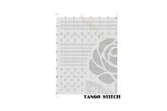 Red rose flower modern art cross stitch pattern - Tango Stitch