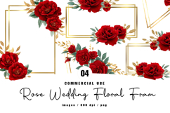 Red Rose Wedding Floral Frame Product Image 1