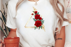 Red Rose Wedding Floral Frame Product Image 2