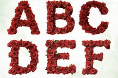 Red Roses Letter Sublimation Clipart Product Image 6