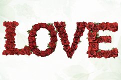 Red Roses Letter Sublimation Clipart Product Image 2
