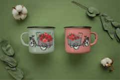 Red roses floral cargo bikes flower shop, wedding decoration Product Image 3