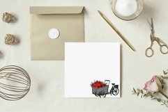 Red roses floral cargo bikes flower shop, wedding decoration Product Image 7