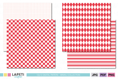 Red patterns for scrapbooking and creative use