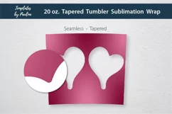 Pink Seamless 2 Hearts Photo Tumbler Wrap for Sublimation