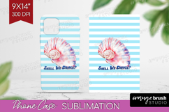 Red Seashell Nautical Phone Case PNG Sea Quotes Case PNG Product Image 1