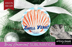 Red Seashell Nautical Ornament PNG Sea Quotes PNG Product Image 1