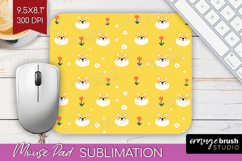 Red Shiba Inu Dog Mouse Pad Sublimation Cute Chibi Puppy Product Image 1