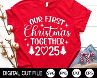 Christmas Married Ornament SVG, Our first Christmas 2025 PNG Product Image 5