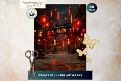 Red Chinese Backdrops for Scrapbooking and TTRPG Product Image 11