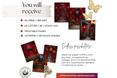 Red Chinese Backdrops for Scrapbooking and TTRPG Product Image 2