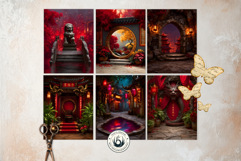 Red Chinese Backdrops for Scrapbooking and TTRPG Product Image 6