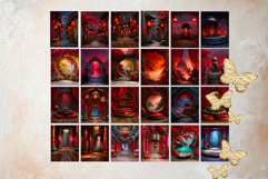 Red Chinese Backdrops for Scrapbooking and TTRPG Product Image 8