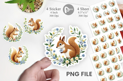 Red Squirrel Sticker Product Image 1