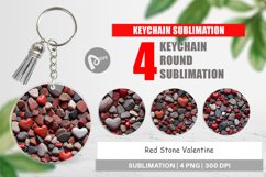 Keychain Red Stone Valentine Product Image 1