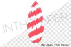 Red surfboard white pattern PNG summer clipart illustration Product Image 1
