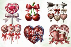 Red Valentine Clipart Sublimation Product Image 6