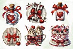 Red Valentine Clipart Sublimation Product Image 5