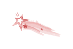 Red watercolor ink stars brush art element isolated Product Image 1