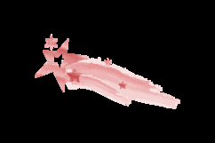 Red watercolor ink stars brush art element isolated Product Image 2