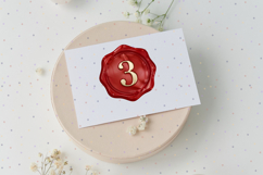 Red Wax Seal Numbers Clipart Bundle 0-10 | Number Monogram Product Image 3