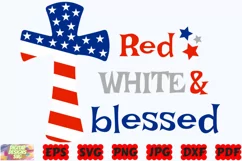 Red White Blessed SVG | 4th Of July SVG| America SVG | USA Product Image 2
