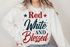 Red White and Blessed Svg Design Product Image 4