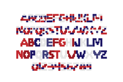 Red, White, and Blue Blocks Color Font Product Image 2