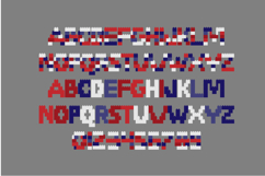 Red, White, and Blue Blocks Color Font Product Image 3