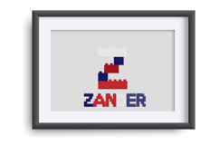 Red, White, and Blue Blocks Color Font Product Image 4