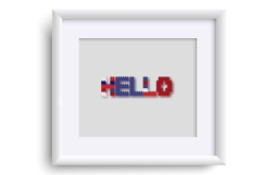 Red, White, and Blue Blocks Color Font Product Image 7