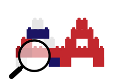 Red, White, and Blue Blocks Color Font Product Image 5