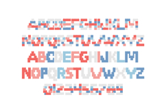 Red, White, and Blue Blocks Too Color Font Product Image 4