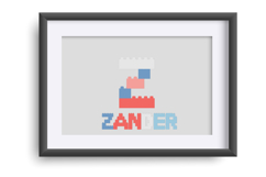 Red, White, and Blue Blocks Too Color Font Product Image 6