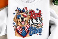 Red White and Blue Png, Dog 4th of July Product Image 1