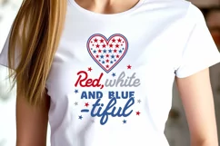 Red White and Blue-tiful SVG, 4th of July Heart Design Png Product Image 3