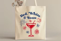 Red, White & Booze SVG, 4th of July Drinking Shirt Design Product Image 2