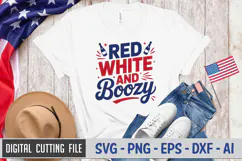 Red White And Boozy SVG File | 4th of July SVG Product Image 2